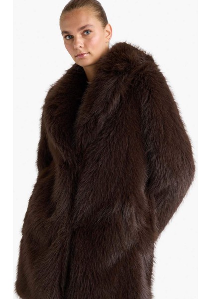 Regular Fit Fermuarlı Suni Kürk Mont F3396AX25WN indirimleri