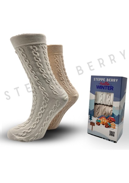 2 Çift Ultra Lüks Yumuşak Kadın Çorabı