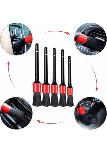 Araç Içi LED Aksesuar 5 Farklı Detaylı Araba Temizlik Fırçası Oto Temizleme Fırçası fırsatları