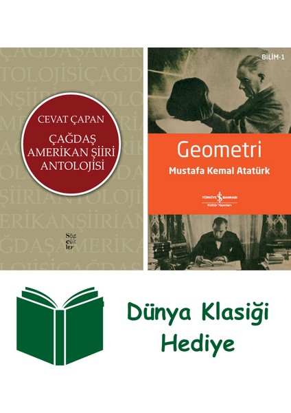 Çağdaş Amerikan Şiiri Antolojisi + Geometri + Dünya Klasiği Hediye