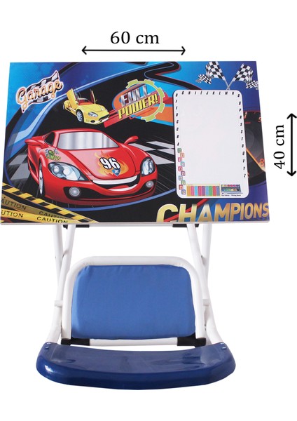 Yazı Tahtalı Lüks Katlanabilir Sandalyeli Çocuk Ders Çalışma Masası fırsatları