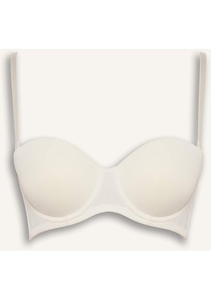 Micro Kaplı Yarım Dolgulu Balenli Straplez Sütyen F9388AX25WN