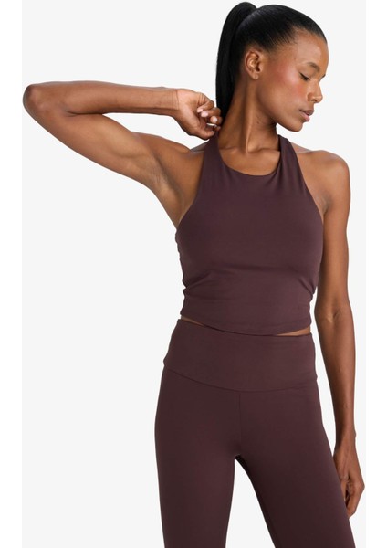 Fit Bisiklet Yaka Pedli İç Göstermez Esnek Kumaş Uzun Sporcu Sütyeni F4944AX25AU modelleri