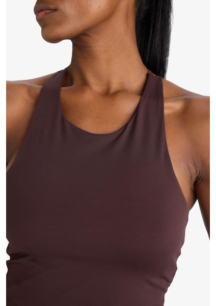 Fit Bisiklet Yaka Pedli İç Göstermez Esnek Kumaş Uzun Sporcu Sütyeni F4944AX25AU indirimleri