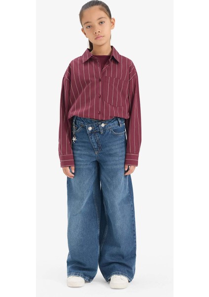 Kız Çocuk Regular Fit Poplin 2li Uzun Kollu GÖMLEK G3254A825WN fiyatları