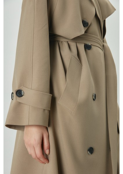 Premium Oversize Trençkot Açık Bej modelleri
