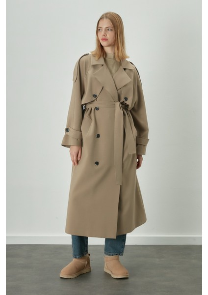 Premium Oversize Trençkot Açık Bej fırsatları