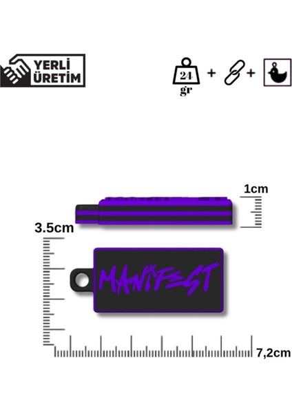 Manifets Grubu Manifestival Temalı Sert Plastik Anahtarlık Mor – Özel Tasarım, Dayanıklı, Şık fırsatları
