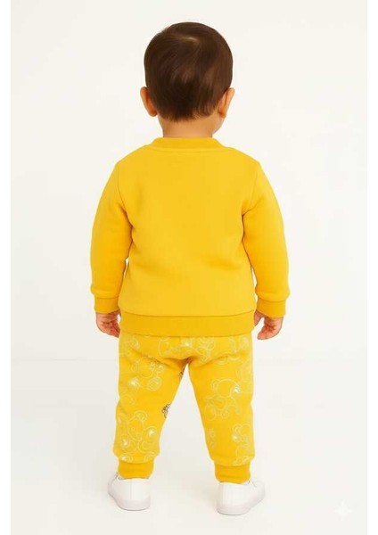 Sarı Ayıcık 1-2-3 Yaş Çocuk Alt Üst Takım Pijama Takım modelleri