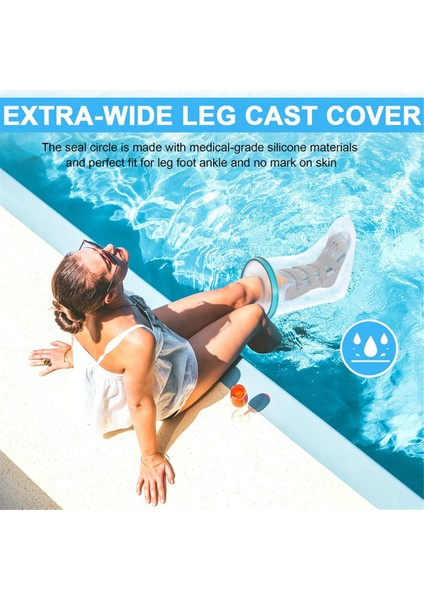 Duş Için Su Geçirmez Bacak Döküm Kapağı, Yeniden Kullanılabilir Duş Botu Kapağı Su Geçirmez Ayak Koruyu (Yurt Dışından) indirimleri