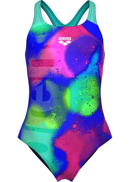 Spray Paint Swim Pro Back Çocuk Lacivert Yüzücü Mayosu 010286740 modelleri