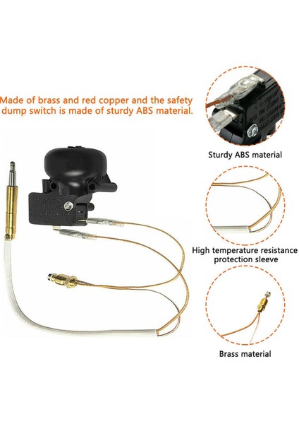Propan Isıtıcı Veranda Isıtıcı Dış Mekan Isıtıcı Kiti Için 10X Termokupl ve Eğim Anahtarı (Yurt Dışından) modelleri