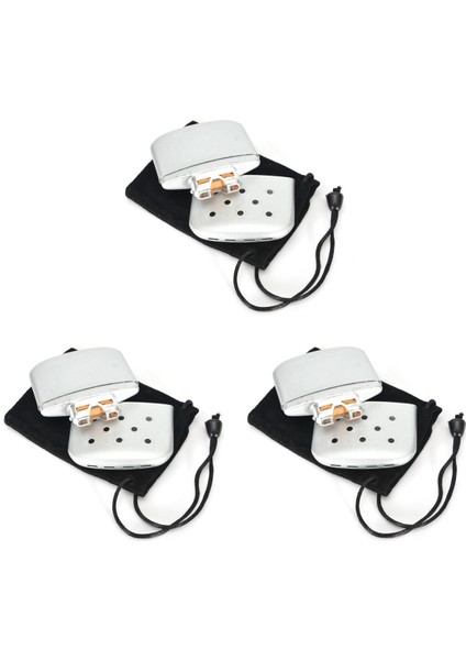 3x Taşınabilir Yakıt El Sıcaklık Yeniden Kullanılabilir Standart Cep Kullanışlı El Isıtıcıları Açık Hava Avı Balıkçılık (Yurt Dışından)