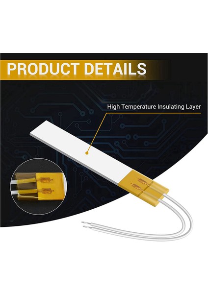 2x 36V Seramik Isıtma Elemanı, 300 ° C Sıcaklıkta Isıtma Levha, Küçük Sıcak Hava Isıtıcılar Için, Endüstriyel, 15X70X1.3MM (Yurt Dışından) modelleri