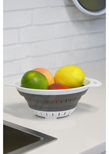 Yer Kaplamaz Katlanır Yuvarlak Süzgeç - Katlanabilir Yuvarlak Yıkama Süzgeci - Akordiyon Süzgeç fırsatları