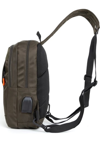 Astarlı Usb Çok Bölmeli Göğüs El Çantası Haki fırsatları