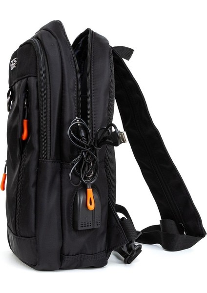 Astarlı Usb Çok Bölmeli Göğüs El Çantası Haki