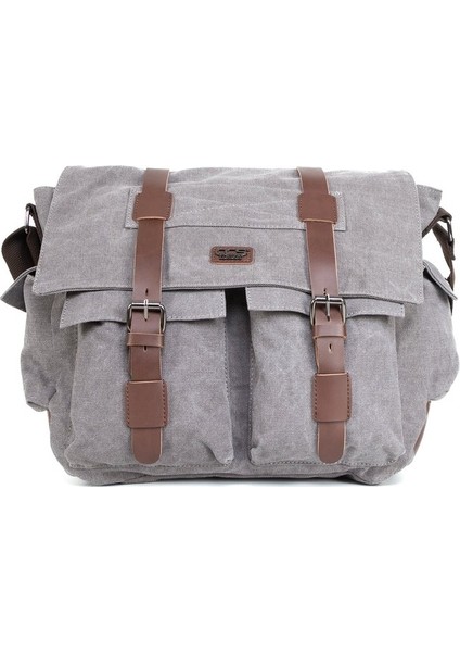 156 Inc Laptop Bölmeli Postacı Çantası Gri
