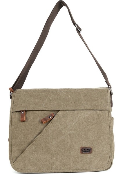 Organize 156 Inç Laptop Bölümlü Postacı Çanta Haki