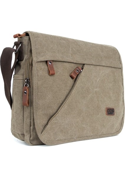 Organize 156 Inç Laptop Bölümlü Postacı Çanta Haki fırsatları