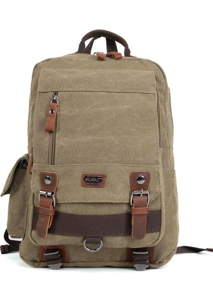 156 Inç Laptop Bölmeli Sırt Çantası Haki