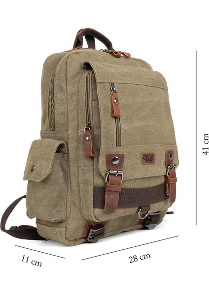 156 Inç Laptop Bölmeli Sırt Çantası Haki fiyatları