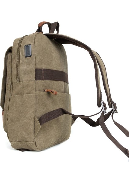 156 Inç Laptop Bölmeli Sırt Çantası Haki indirimleri
