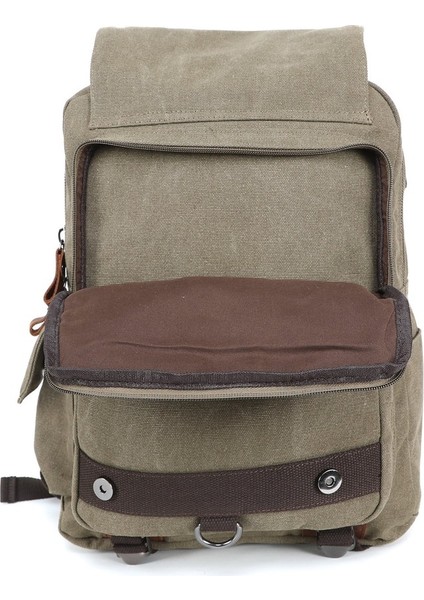 156 Inç Laptop Bölmeli Sırt Çantası Haki