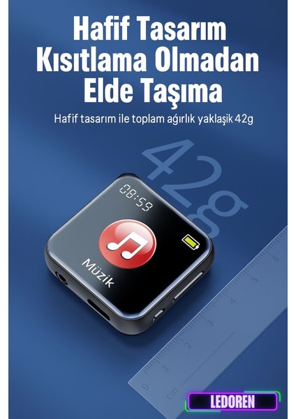 Jnn M30 1,44 Inç Hd Ekran Ses Kayıt Gürültü Azaltma Kontrolü Mp3, E-Kitap Oynatıcı, Fm Radyo modelleri