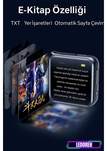 Jnn M30 1,44 Inç Hd Ekran Ses Kayıt Gürültü Azaltma Kontrolü Mp3, E-Kitap Oynatıcı, Fm Radyo indirimleri