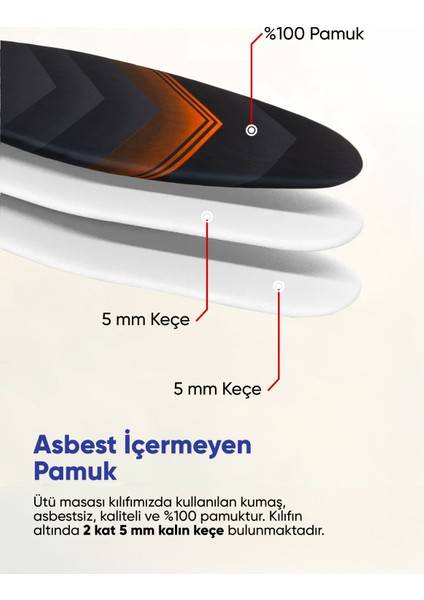 CB-103 V Motif Çift Kat Keçeli Süngerli Isıya Dayanıklı Ütü Masası Kılıfı Örtüsü Bezi fiyatları