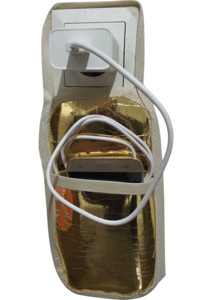 Altın Sarısı Suni Deri Askılı Priz Üstü Telefon Tutucu , Bez Poşeti Telefon Için modelleri