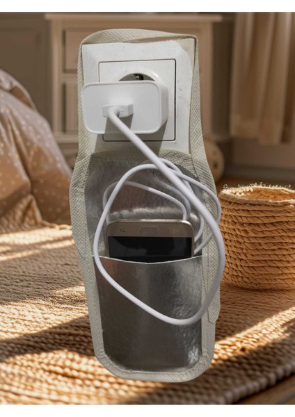 Altın Sarısı Suni Deri Askılı Priz Üstü Telefon Tutucu , Bez Poşeti Telefon Için fırsatları