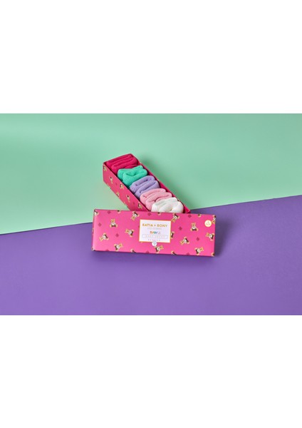 5'li Paket Yenidoğan Bambu Bebek Çorap Renkli