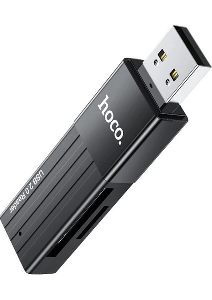 Hoco HB20 2in1 Hafıza Kart Okuyucu USB 2.0 Çevirici ADAPTÖR-(5775) - ?42?65E9-7G1942