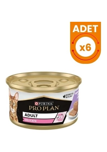 Delicate Hindi Etli Yetişkin Konserve Kedi Maması