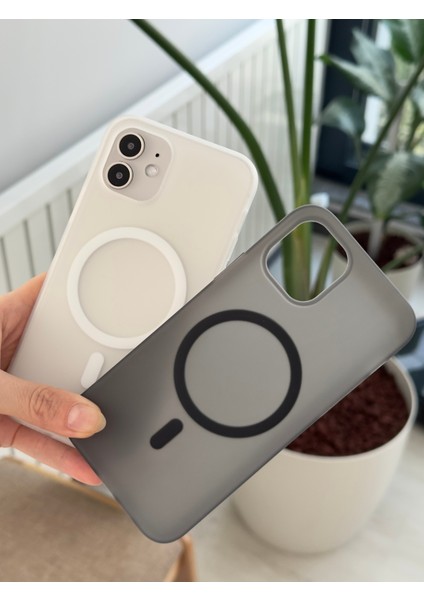 Iphone 12 ve 12 Pro Uyumlu Magsafe Özellikli Parmak Izi Bırakmaz Mat Şeffaf Kılıf indirimleri