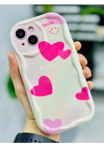 Iphone 15 Uyumlu Smile Kalp Baskı Desenli Silikon Kılıf fiyatları