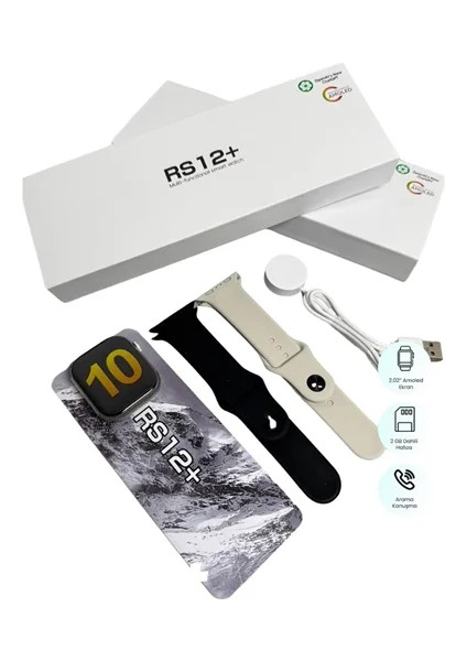 RS12 Pro+ 2025 Serisi Garantili Özel Üretim Akıllı Saat – Amoled Ekran, Gps, 2gb Hafıza, Sesli Görüşme, Uzun Şarj Süresi indirimleri