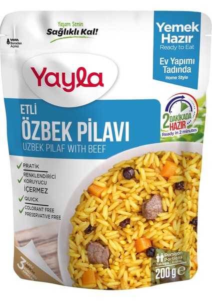 Yayla Etli Özbek Pilavı 200 gr Tekli Paket fiyatları