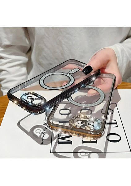 Iphone 16E/SE4 Uyumlu Şeffaf Taşlı Magsafe Özellikli Kılıf modelleri