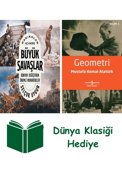 Dakikalar Içinde Büyük Savaşlar + Geometri + Dünya Klasiği Hediye