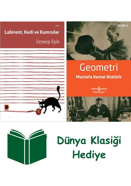 Labirent, Kedi ve Kumrular + Geometri + Dünya Klasiği Hediye