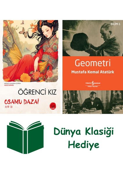 Öğrenci Kız + Geometri + Dünya Klasiği Hediye