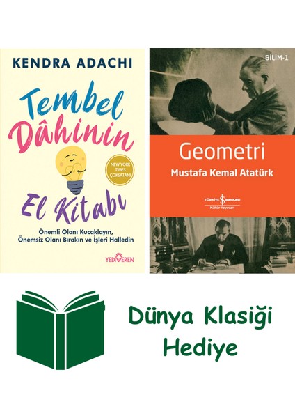 Tembel Dahinin El Kitabı + Geometri + Dünya Klasiği Hediye