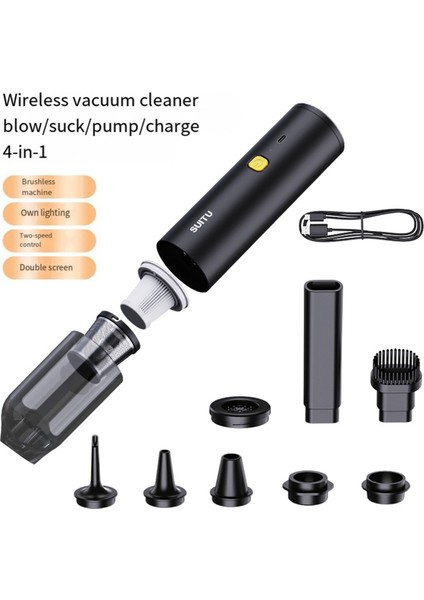 Suit Vakı Vaku Separcı Mini Taşınabilir Elde Taşınabilir Elektrikli Süpürücü Güçlü Emme ve Süpürme Vakum Süpürge Siyah (Yurt Dışından) indirimleri