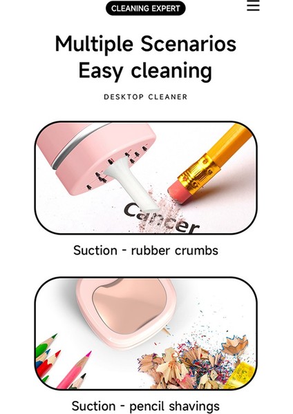 2pcs Masaüstü Vakum Süpürge Kablosuz Kablosuz Mini Temizleyici Klavye Silgi Ash Elektrikli Vakum Süpürücü (Yurt Dışından) fırsatları