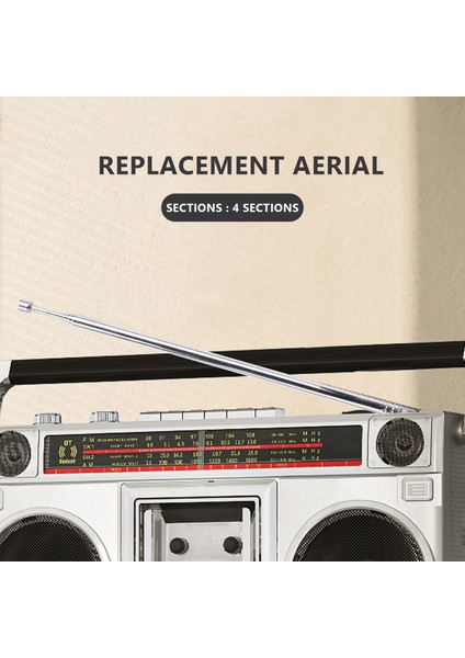 Radyo Tv Için Yedek 60 cm 4 Bölüm Teleskopik Anten Anteni (Yurt Dışından) fırsatları