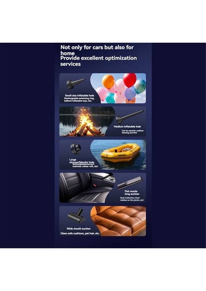 Araç Evi Elektrikli Süpürge Güçlü Elektrikli Süpürge Taşınabilir Kordonsuz Elektrikli Süpürge 21000PA Mini Saç Kurutma Makinesi (Yurt Dışından)