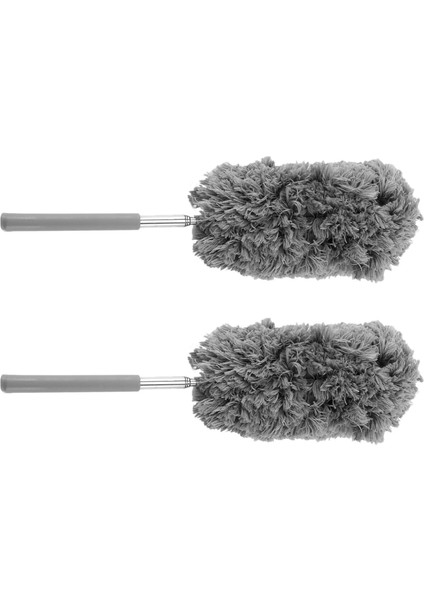 2x Mikrofiber Toz Geri Çekilebilir Ev Temizleyici Tüy Duster Araç Süpürücü Toz Fırçası (Yurt Dışından)